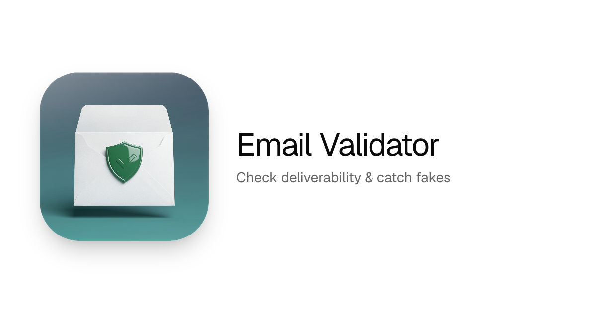 Email Validator — Check deliverability & catch fakes — ToolRouter